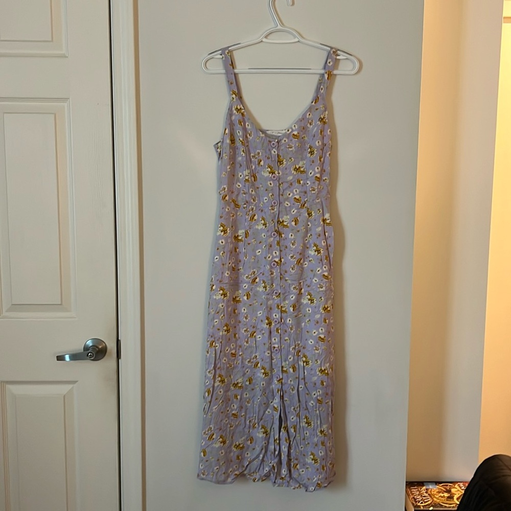 All in Favor Floral Midi Dress